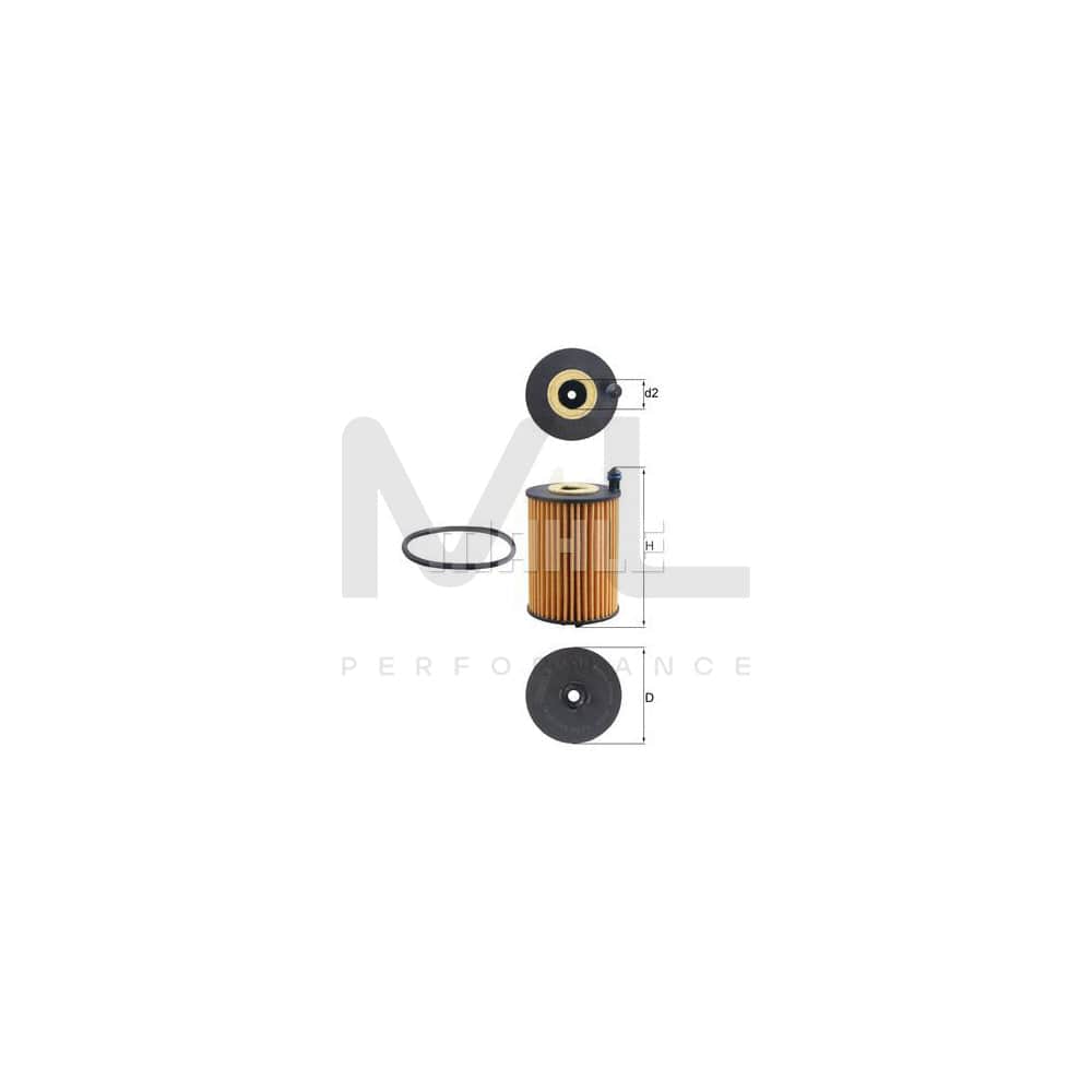 MAHLE ORIGINAL OX 1266D Oil Filter Filter Insert | Performance Parts DirectCar Parts