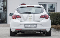 Rieger 00099272 Opel Astra J Rear Diffuser for Sport Tailpipe Left & Right - Carbon-Look