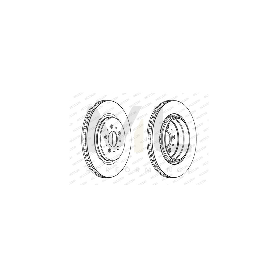 FERODO PREMIER DDF1683 Brake Disc Vented, without bolts/screws | Performance Parts Direct Car Parts