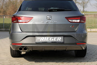 Rieger 00099284 SEAT 5F Leon FR Rear Diffuser for Twin Tailpipe Left - Carbon-Look