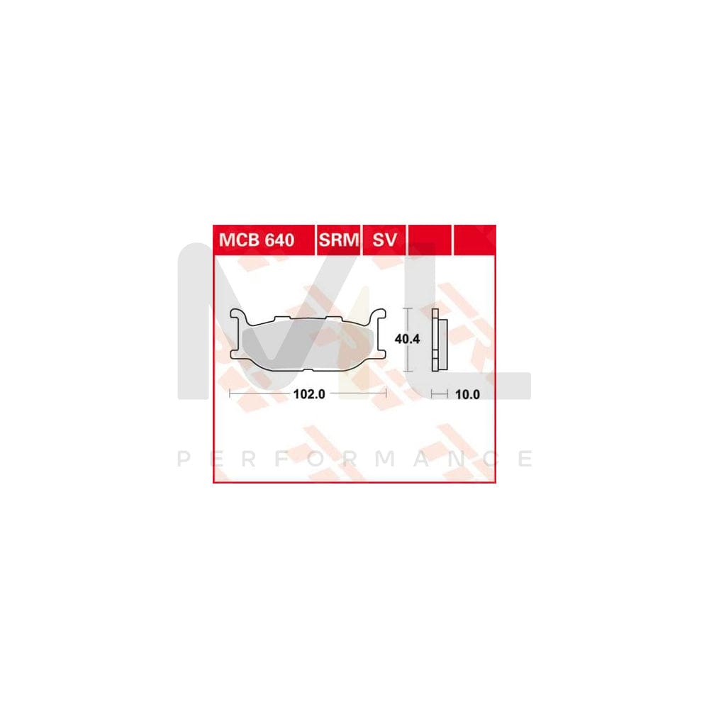 TRW Sinter Maxi Scooter Mcb640Srm Brake Pad Set | Performance Parts Direct Car Parts
