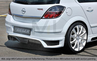 Rieger 00099333 Opel Astra H Rear Diffuser for Twin Tailpipe Left - Carbon-Look