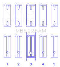 King Engine Bearings Mazda 626 F8 (Size +0.50mm) Main Bearing Set