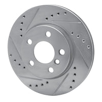 R1 Concepts R1 14-24 Mini Cooper (Excl Clubman) Front Left Drilled & Slotted Silver Brake Rotor