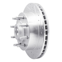 R1 Concepts R1 98-03 Dodge B3500 / B2500 Front Right Drilled & Slotted Silver Brake Rotor
