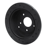 R1 Concepts R1 74-80 Ford Granada Front Left Drilled & Slotted Black Brake Rotor
