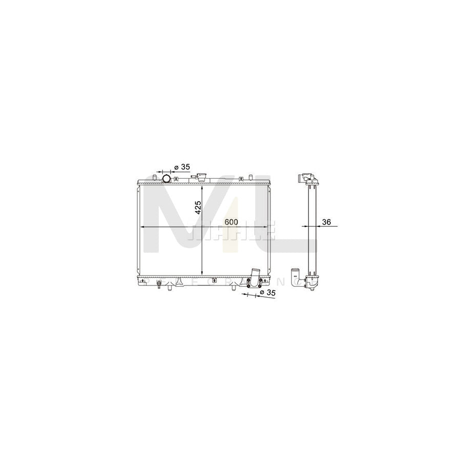 MAHLE ORIGINAL CR 1608 000S Engine radiator Brazed cooling fins | Performance Parts DirectCar Parts