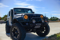 ORACLE Lighting Oracle 07-17 Jeep Wrangler Surface Mount LED Headlight Halo Kit - Amber