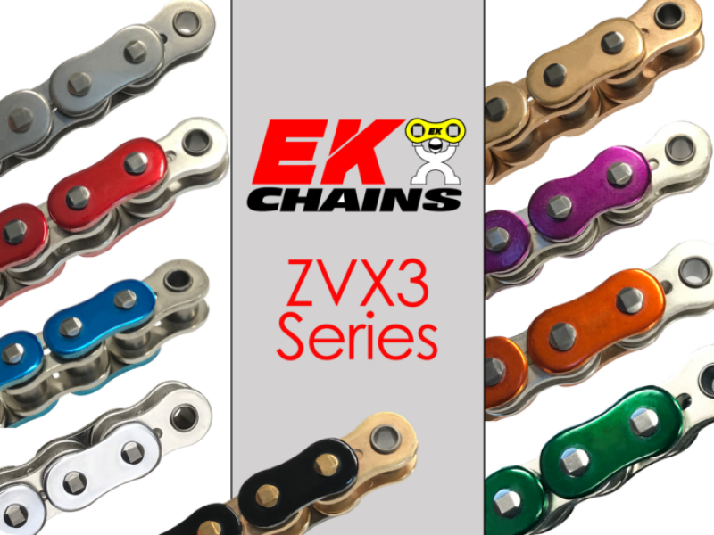 Vortex Racing EK 530 ZVX3 Rivet Master 130 Links- Chrome