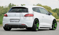 Rieger 00099281 VW 13 Scirocco R Rear Diffuser for Original Tailpipe Left & RIght - Carbon-Look