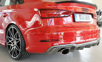 Rieger 00099617 Audi 8V Rear Diffuser for Sport Tailpipe Left & Right (A3 & S3) - Carbon-Look