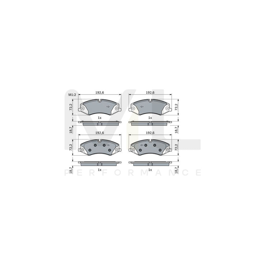 Bosch 0986494980 Brake Pad Set BP1831 | Performance Parts Direct Car Parts