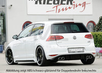 Rieger 00059559 VW Mk7 Golf Rear Diffuser for Twin Tailpipe Centre -  Matte Black