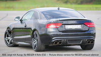 Rieger 00099090 Audi B8 B81 S5 Rear Diffuser for Original Twin Tailpipe Left & Right - Carbon-Look
