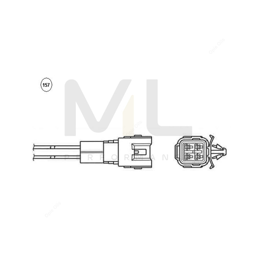 NTK Lambda Sensor - Oxygen / O2 Sensor (NGK 91498) - OZA831-EE16