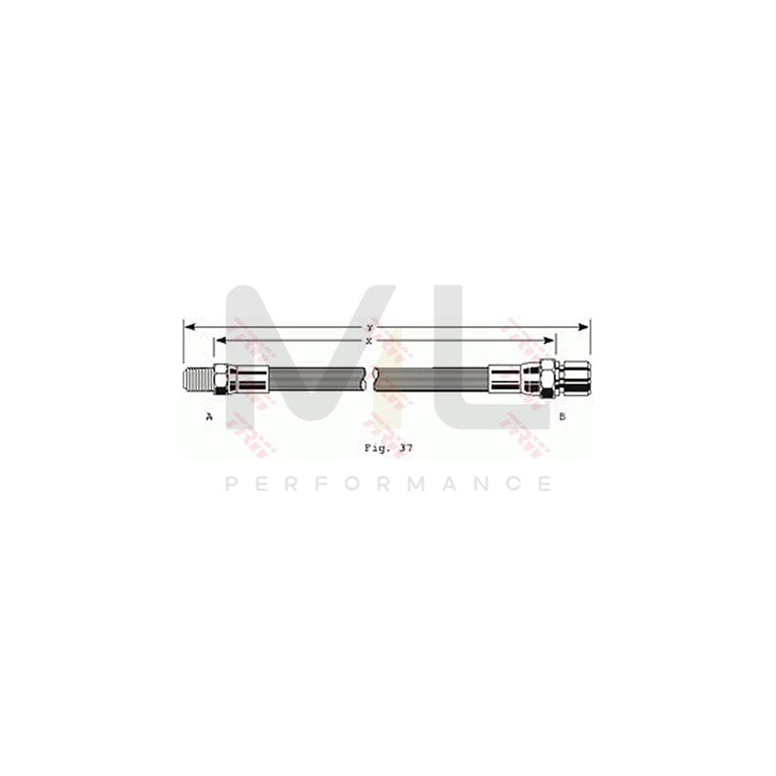 TRW PHB155 Brake Hose 423mm, M10x1 | Performance Parts Direct Car Parts