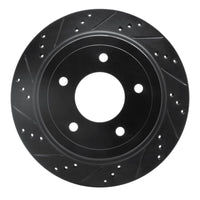 R1 Concepts R1 04-06 Ford Econoline Rear Left Drilled & Slotted Black Brake Rotor