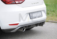 Rieger 00099274 SEAT 5F Leon Rear Diffuser for Sport Tailpipe Left & Right - Carbon-Look