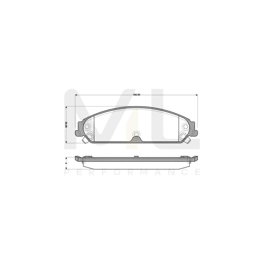 Bosch 0986Tb3119 Brake Pad Set Excl. Wear Warning Contact  | Performance Parts Direct Car Parts