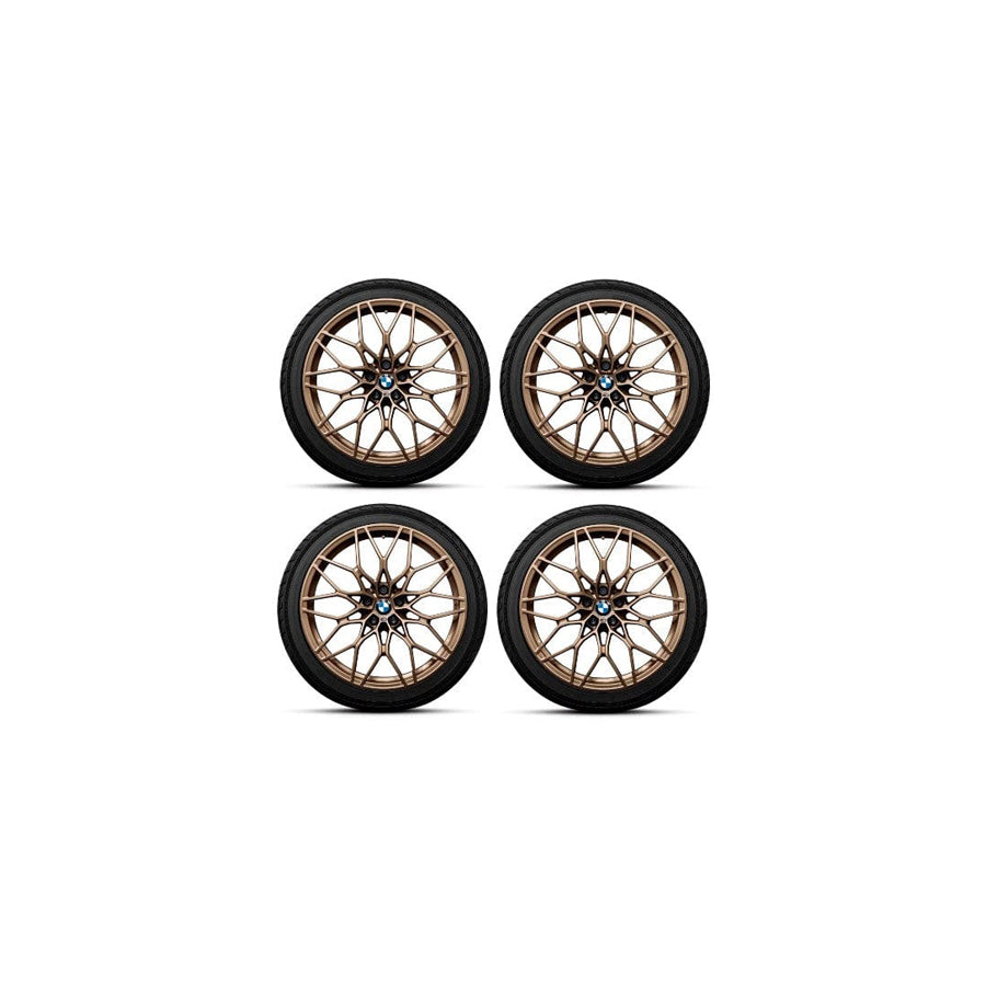 Genuine BMW G80 G82 M Performance Forged Cross-spoke 1000M Frozen Gold Bronze 20'/21' Wheels with Summer Tyres (M3, M3 Competition, M4 & M4 Competition)
