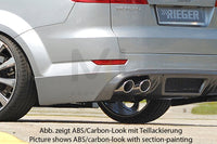 Rieger 00099113 Ford BA7 Mondeo Rear Diffuser for Twin Tailpipe Left - Carbon-Look
