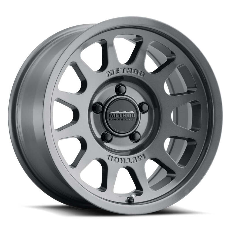 Method Wheels Method MR703 17x9 / -12mm Offset / 71.5mm Bore / 5x5 BP / 4.8in BS - Gloss Titanium Wheel