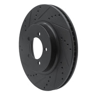 R1 Concepts R1 03-05 Lincoln AVIATOR Front Left Drilled & Slotted Black Brake Rotor