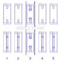 King Engine Bearings Mitsubishi 4G12 (Size +0.50mm) Main Bearing Set