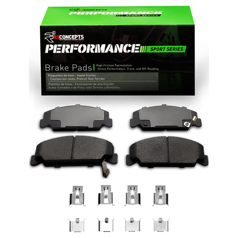 R1 Concepts R1 84-00 Honda Accord Coupe Front Performance Sport Pads & Hardware Kit