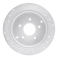 R1 Concepts R1 04-04 Pontiac GTO Rear Right Drilled & Slotted Silver Brake Rotor