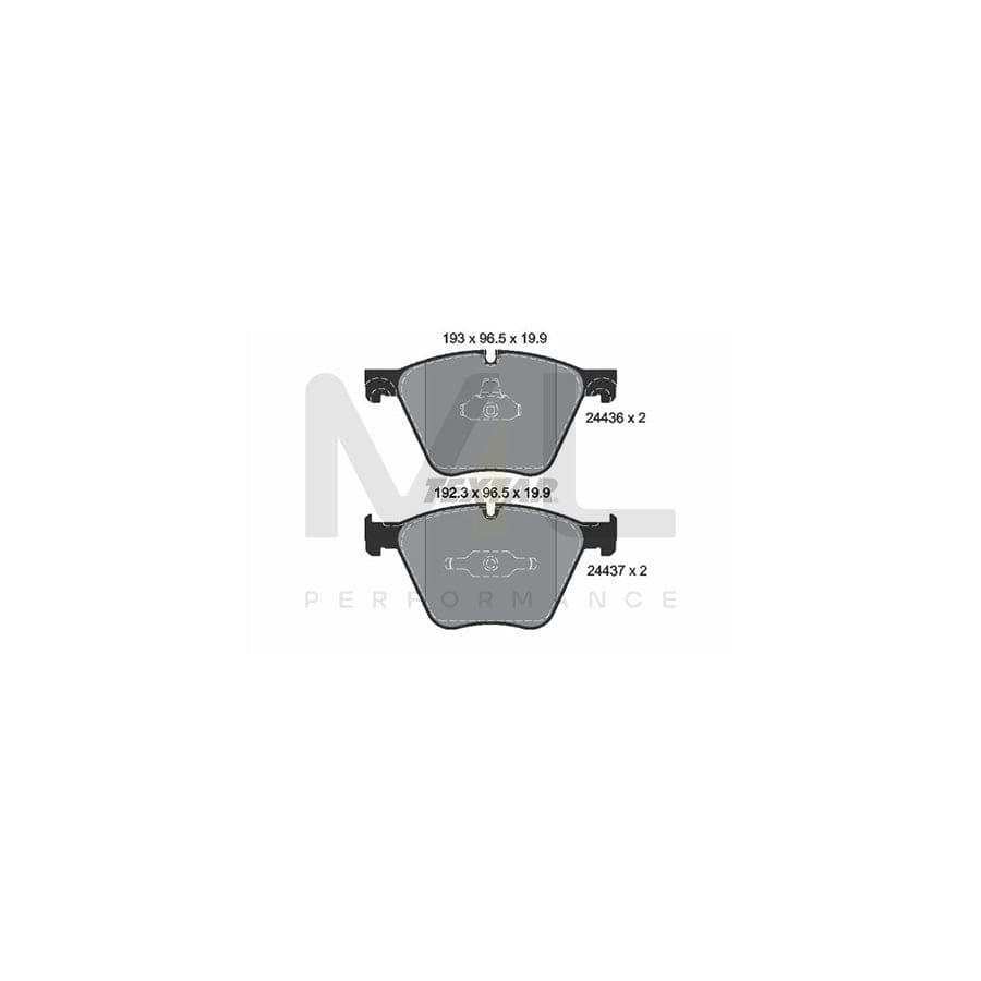 TEXTAR 2443601 Brake pad set prepared for wear indicator