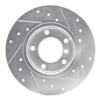 R1 Concepts R1 95-98 BMW 318TI Front Left Drilled & Slotted Silver Brake Rotor
