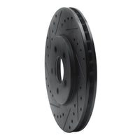 R1 Concepts R1 95-06 Chrysler Sebring Front Left Drilled & Slotted Black Brake Rotor