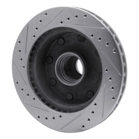 R1 Concepts R1 1986-1994 Ford E-250 Econoline Club Wagon Front Right Drilled & Slotted Silver Brake Rotor