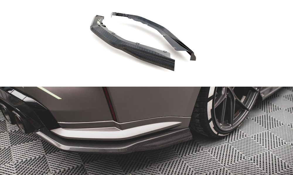 MAXTON DESIGN CF-BM-4-G82-M-RSD1-245-P CARBON FIBER REAR SIDE SPLITTERS BMW M4 G82