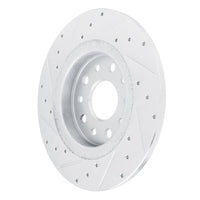 R1 Concepts R1 22-25 Jeep Grand Cherokee Rear Right Drilled & Slotted Silver Brake Rotor