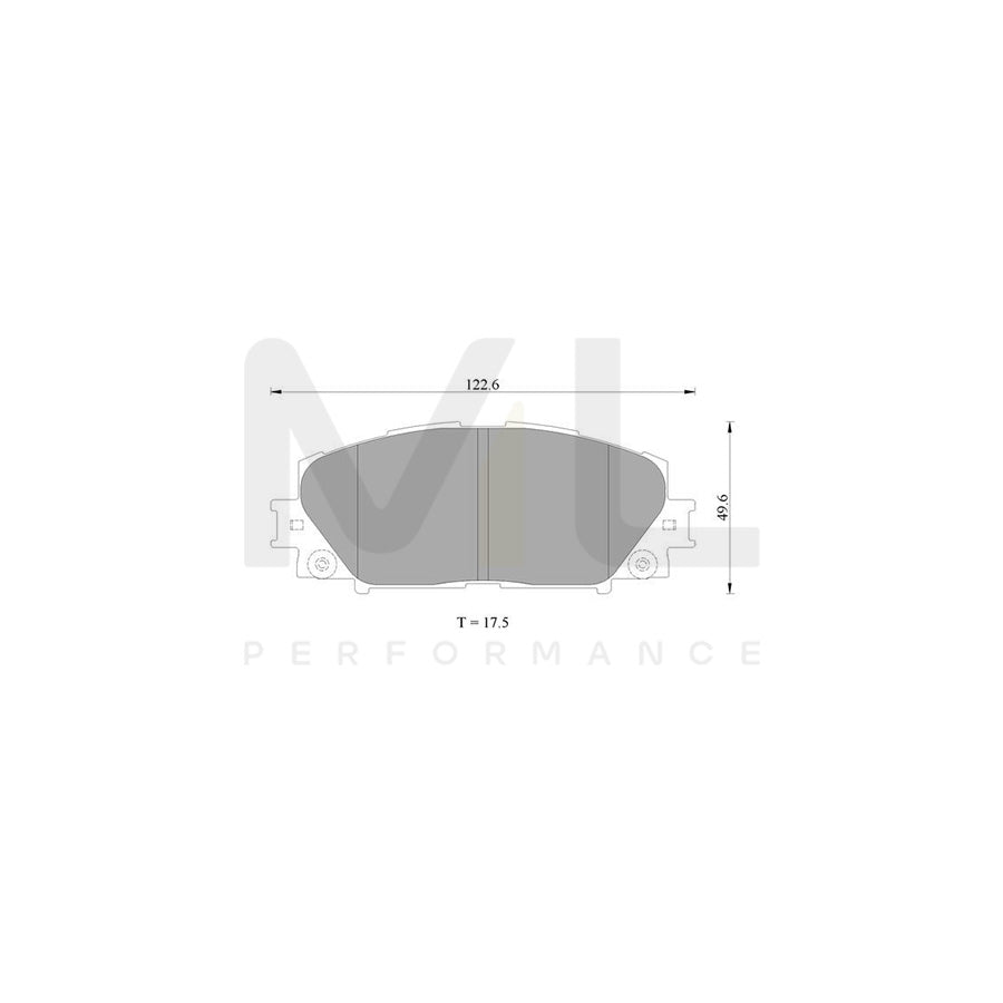 Bosch 0986Ab2403 Brake Pad Set BP2403NDB1820BL | Performance Parts Direct Car Parts