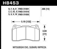 Hawk Performance Hawk 04-15 Subaru WRX STI / 07-13 Ford Mustang Shelby GT500 Blue 42 Front Brake Pads
