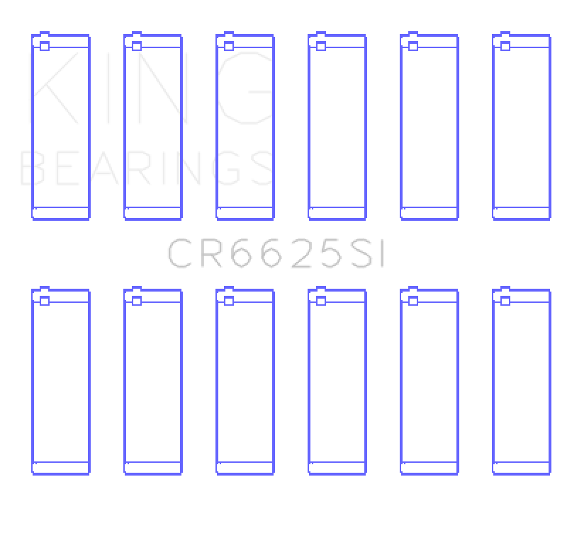King Engine Bearings Chevrolet 262 (Size +0.25mm) Connecting Rod Bearing Set