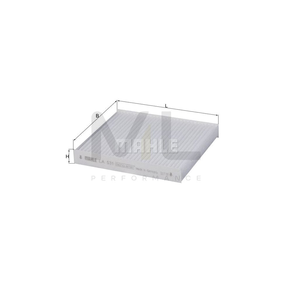 MAHLE ORIGINAL LA 531 Pollen filter Particulate Filter | Performance Parts DirectCar Parts