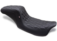 Mustang Motorcycle Mustang 08-24 HD FL Touring Double Diamond Squareback 1PC Seat - Black