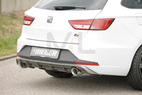 Rieger 00099285 SEAT 5F Leon FR Rear Diffuser for Sport Tailpipe Left & Right - Carbon-Look