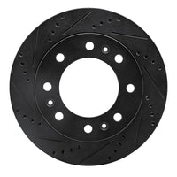 R1 Concepts R1 06-11 Cadillac DTS Front Left Drilled & Slotted Black Brake Rotor