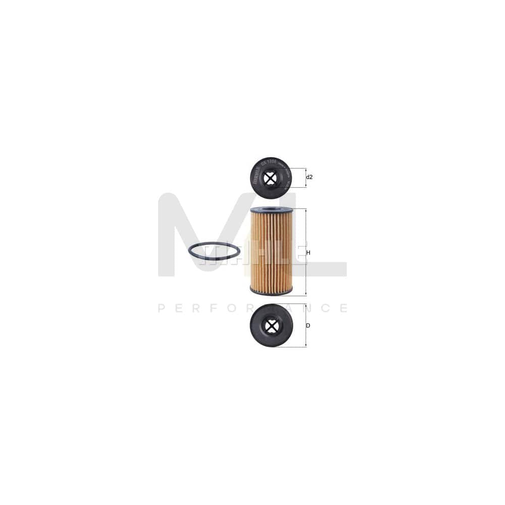 MAHLE ORIGINAL OX 1308D Oil Filter Filter Insert | Performance Parts DirectCar Parts