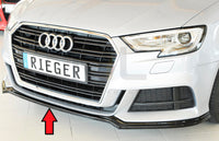 Rieger 00088169 Audi 8V Front Splitter (A3 & S3) - Glossy Black