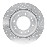 R1 Concepts R1 2011-2025 Chevy Silverado 2500 HD/2500 HD Classic Front Left Drilled & Slotted Silver Brake Rotor