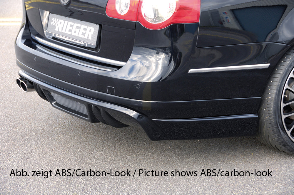 Rieger 00024078 VW 3C Passat Rear Diffuser for Twin Tailpipe Left