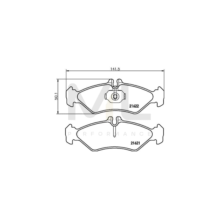 TEXTAR 2162102 Brake pad set prepared for wear indicator