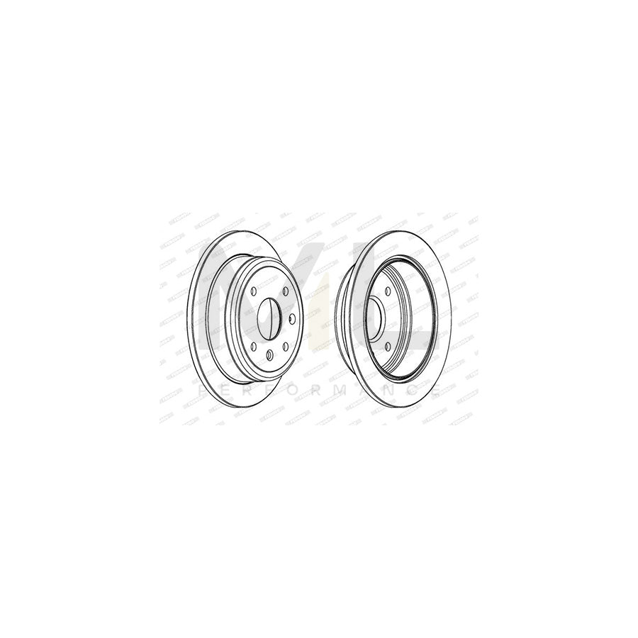 FERODO PREMIER DDF1606 Brake Disc Solid, with bolts/screws | Performance Parts Direct Car Parts