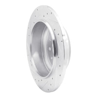 R1 Concepts R1 18-25 Jeep Wrangler Rear Right Drilled & Slotted Silver Brake Rotor